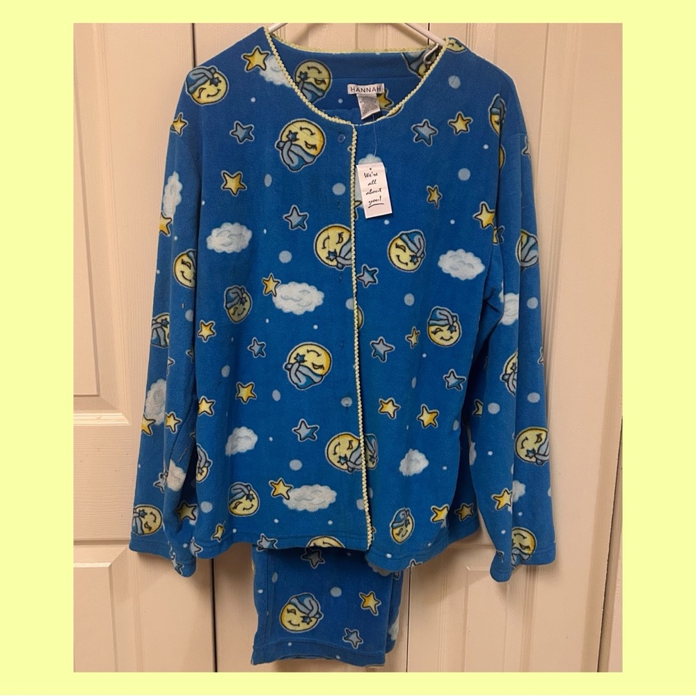 Hannah Blue Moon and Stars Pajama Set